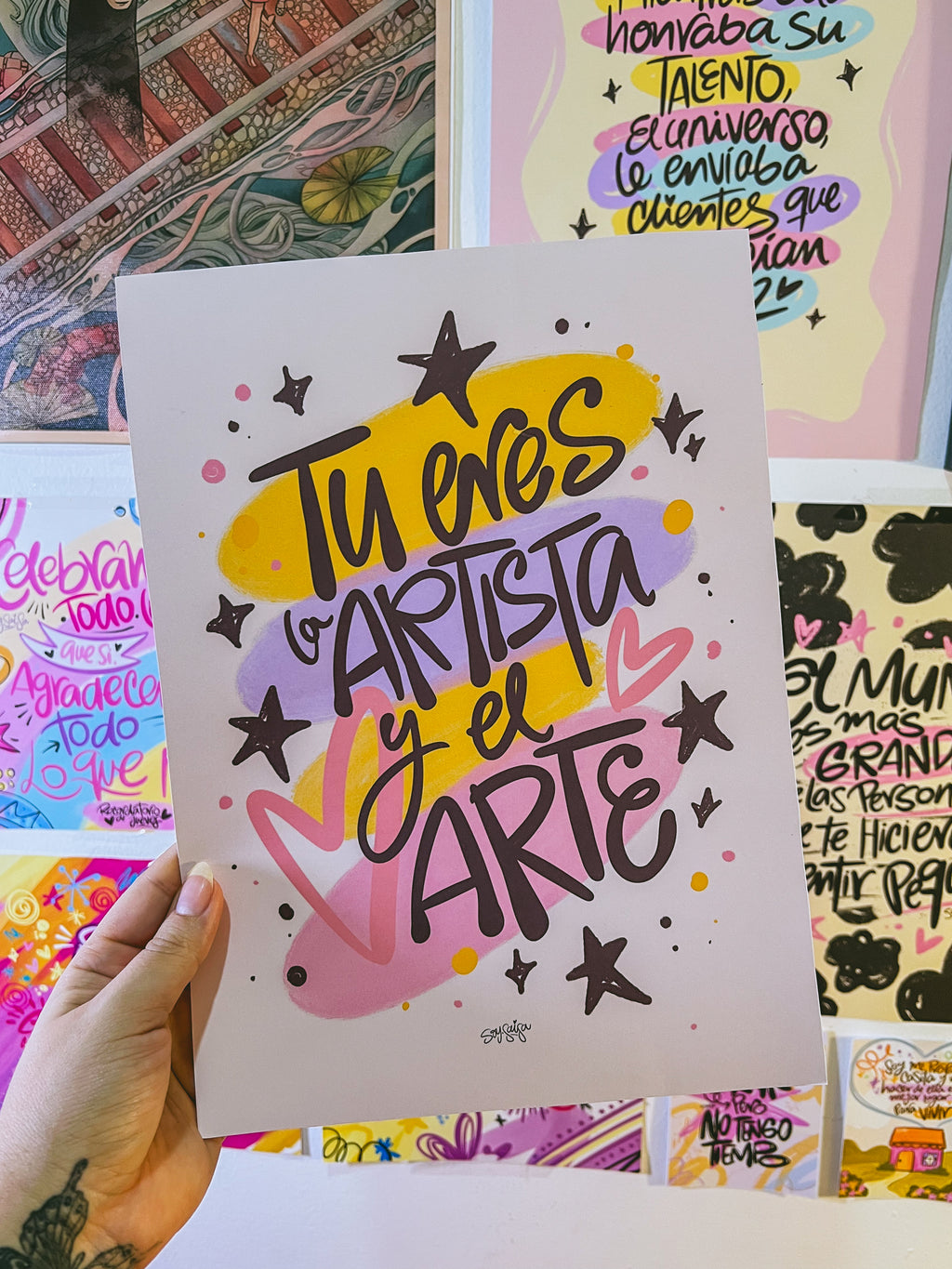 Afiches decorativos • Tú eres artista y el arte