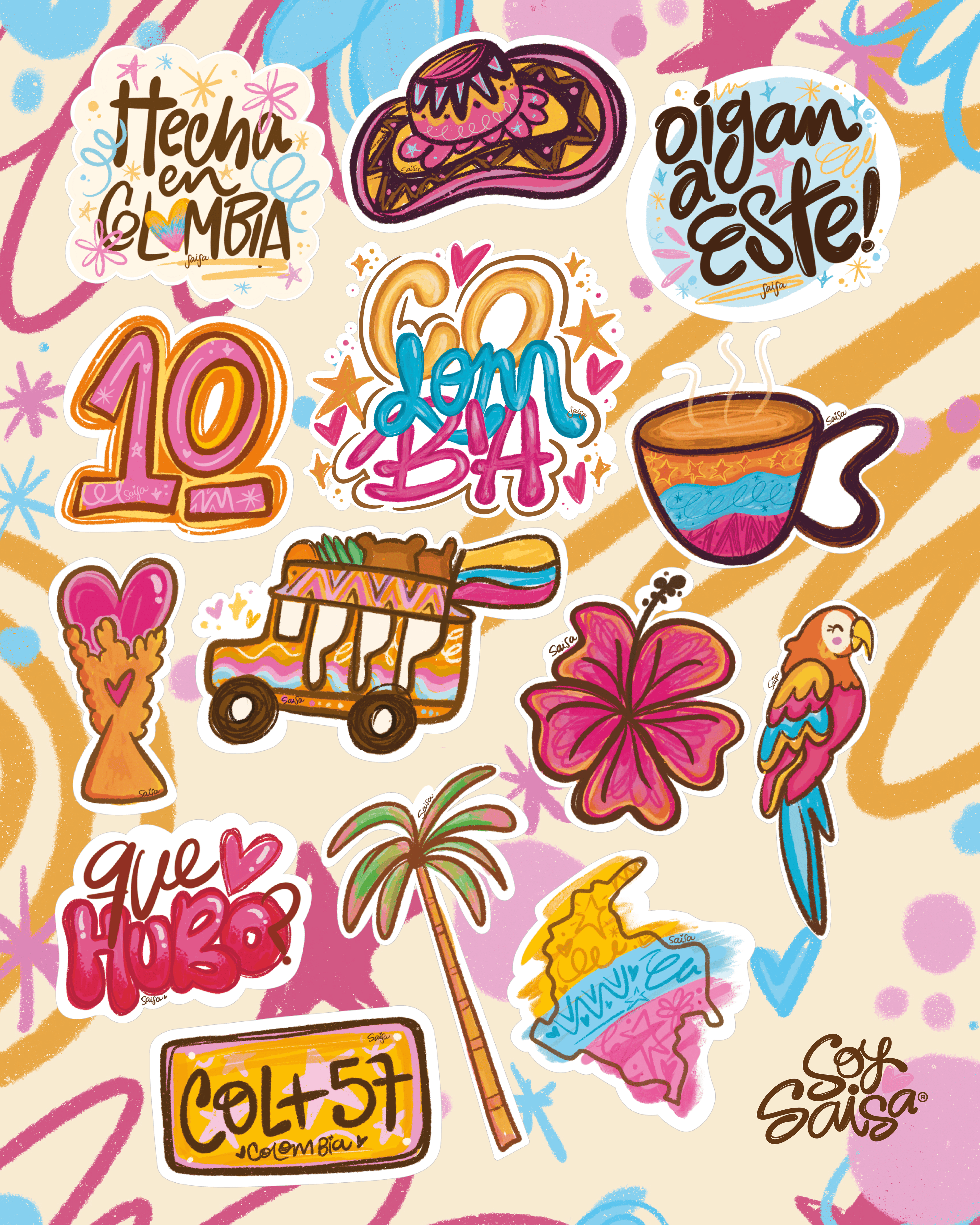 Mi Colombia — Pack de Ilustraciones Digitales