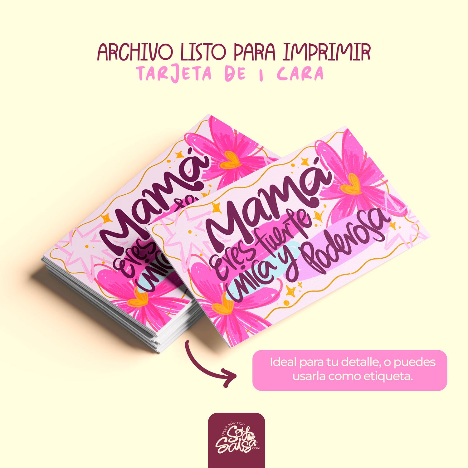 Diseño de Tarjeta ♥ Mamá Poderosa